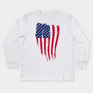 USA Face Mask Fashion Face Mask United States Kids Long Sleeve T-Shirt